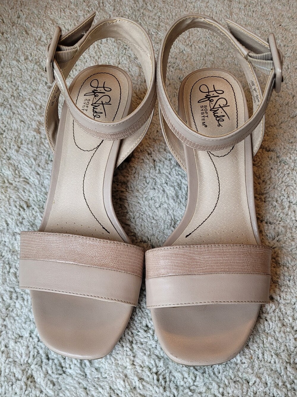 2 Toned, 2 Textures Block Heel Slingback Matching Hardware  10